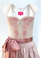KRÜGER Dirndl Knielang Creme-Rosa 49836 mit Bluse...
