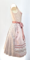 KRÜGER Dirndl Knielang Creme-Rosa 49836 mit Bluse Gr. 36 Mietdauer 4 Tage