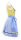 KRÜGER Dirndl Fresh Breeze Mini Grün-Blau 49445 mit Bluse Mietdauer 4 Tage