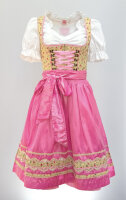 KRÜGER Dirndl Caramel Knielang Beige-Linde-Rosa...