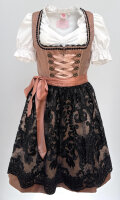 KRÜGER Dirndl Luna Mini Kupfer-Schwarz 602451 mit...