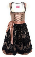 KRÜGER Dirndl Luna Mini Kupfer-Schwarz 602451 mit Bluse Mietdauer 4 Tage