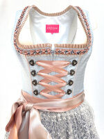 KRÜGER Dirndl Jette Knielang Hellblau-Rosa 49916 mit...
