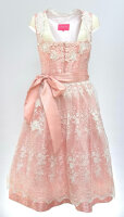 KRÜGER Dirndl Caro Knielang Rosa-Weiß 46246 mit Bluse Gr. 38 Mietdauer 4 Tage