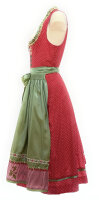 KRÜGER Dirndl Sunrose Lang Rot-Grün 48787 mit Bluse Gr. 40 Mietdauer 4 Tage