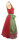 KRÜGER Dirndl Sunrose Lang Rot-Grün 48787 mit Bluse Gr. 40 Mietdauer 4 Tage