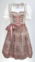 KRÜGER Dirndl Nalia Mini Silber-Rosa 046685 mit...