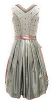 KRÜGER Dirndl Symphony Knielang Hellblau-Rosa 45726 mit Bluse Gr. 36 Mietdauer 4 Tage**
