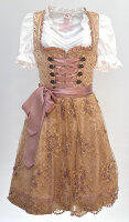 KRÜGER Dirndl Rosie Mini Gold-Rosa 44555 mit Bluse...