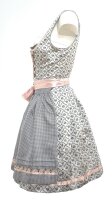 KRÜGER Dirndl Rose Daisy Mini Silber-Rosa 43575 mit Bluse Gr. 36 Mietdauer 4 Tage**