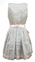 KRÜGER Dirndl Rose Daisy Mini Silber-Rosa 43575 mit Bluse Gr. 36 Mietdauer 4 Tage**