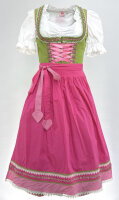 KRÜGER Dirndl Apple Lang Grün-Pink 41027 mit...