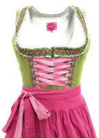 KRÜGER Dirndl Apple Lang Grün-Pink 41027 mit...