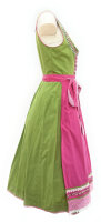 KRÜGER Dirndl Apple Lang Grün-Pink 41027 mit Bluse Gr. 38 Mietdauer 4 Tage**