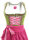 KRÜGER Dirndl Apple Lang Grün-Pink 41027 mit Bluse Gr. 38 Mietdauer 4 Tage**