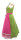 KRÜGER Dirndl Apple Lang Grün-Pink 41027 mit Bluse Gr. 38 Mietdauer 4 Tage**