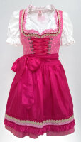 KRÜGER Dirndl Jana Mini Pink-Gold 40485 mit Bluse...
