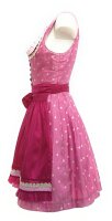 KRÜGER Dirndl Jana Mini Pink-Gold 40485 mit Bluse Gr. 38 Mietdauer 4 Tage**