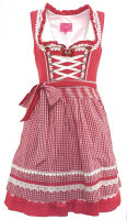 KRÜGER Dirndl Miracle Mini Rot-Weiß 40465 mit Bluse Gr. 38 Mietdauer 4 Tage**