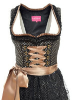 KRÜGER Dirndl Taina Mini Schwarz-Gold 406251 mit...