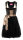 KRÜGER Dirndl Taina Mini Schwarz-Gold 406251 mit Bluse Mietdauer 4 Tage**