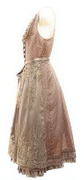 KRÜGER Dirndl Blush Lang Hellbraun-Dunkelrosa 16807 mit Bluse Gr. 42 Mietdauer 4 Tage**