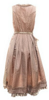 KRÜGER Dirndl Blush Lang Hellbraun-Dunkelrosa 16807 mit Bluse Gr. 42 Mietdauer 4 Tage**