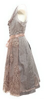 Miete Dirndl Ava mit Bluse Grau-Altrosa Lang Gr. 46  KRÜGER 18517