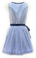 KRÜGER Dirndl Harmony Mini Hellblau-Dunkelblau 40005 mit Bluse Gr. 40 Mietdauer 4 Tage**
