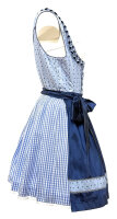 KRÜGER Dirndl Harmony Mini Hellblau-Dunkelblau 40005 mit Bluse Gr. 40 Mietdauer 4 Tage**