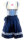 KRÜGER Dirndl Harmony Mini Hellblau-Dunkelblau 40005 mit Bluse Gr. 40 Mietdauer 4 Tage**