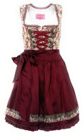 KRÜGER Dirndl Merdefleur Mini Rot 45905 mit Bluse Gr. 36 Mietdauer 4 Tage**