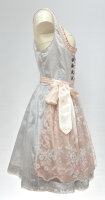 KRÜGER Dirndl Juliane Mini Grau-Apricot 48255 mit Bluse Gr. 44 Mietdauer 4 Tage**