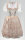 KRÜGER Dirndl Juliane Mini Grau-Apricot 48255 mit Bluse Gr. 44 Mietdauer 4 Tage**