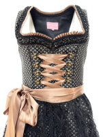 KRÜGER Dirndl Taina Knielang Schwarz-Gold 406261 mit...