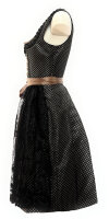 KRÜGER Dirndl Taina Knielang Schwarz-Gold 406261 mit Bluse Mietdauer 4 Tage**