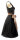 KRÜGER Dirndl Taina Knielang Schwarz-Gold 406261 mit Bluse Mietdauer 4 Tage**