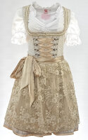 KRÜGER Dirndl Charlene Mini Creme-Gold 414762 mit...