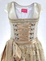 KRÜGER Dirndl Charlene Mini Creme-Gold 414762 mit...