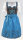 Spieth & Wensky Dirndl Anika Knielang Braun-Türkis mit Bluse Gr. 36 Mietdauer 4 Tage**