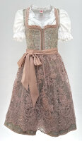 KRÜGER Dirndl Roxana Knielang Linde-Rosa 414365 mit...