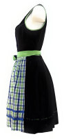 Spieth & Wensky Dirndl Nagold Knielang Schwarz-Grün mit Bluse Gr. 36 Mietdauer 4 Tage**