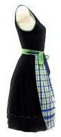 Spieth & Wensky Dirndl Nagold Knielang Schwarz-Grün mit Bluse Gr. 36 Mietdauer 4 Tage**