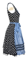 Spieth & Wensky Dirndl Naomi Knielang Schwarz-Blau mit Bluse Mietdauer 4 Tage**