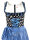 Spieth & Wensky Dirndl Naomi Knielang Schwarz-Blau mit Bluse Mietdauer 4 Tage**