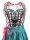 Spieth & Wensky Dirndl Radau Knielang Schwarz-Aqua-Pink mit Bluse Gr. 38 Mietdauer 4 Tage**