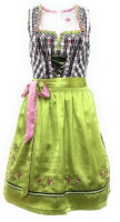 Spieth & Wensky Dirndl Radau Knielang Schwarz-Linde-Pink mit Bluse Gr. 38 Mietdauer 4 Tage**