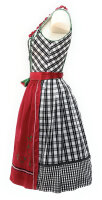 Spieth & Wensky Dirndl Radau Knielang Schwarz-Rot-Grün mit Bluse Gr. 36 Mietdauer 4 Tage**