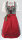 Spieth & Wensky Dirndl Radau Knielang Schwarz-Rot-Grün mit Bluse Gr. 36 Mietdauer 4 Tage**