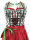 Spieth & Wensky Dirndl Radau Knielang Schwarz-Rot-Grün mit Bluse Gr. 36 Mietdauer 4 Tage**